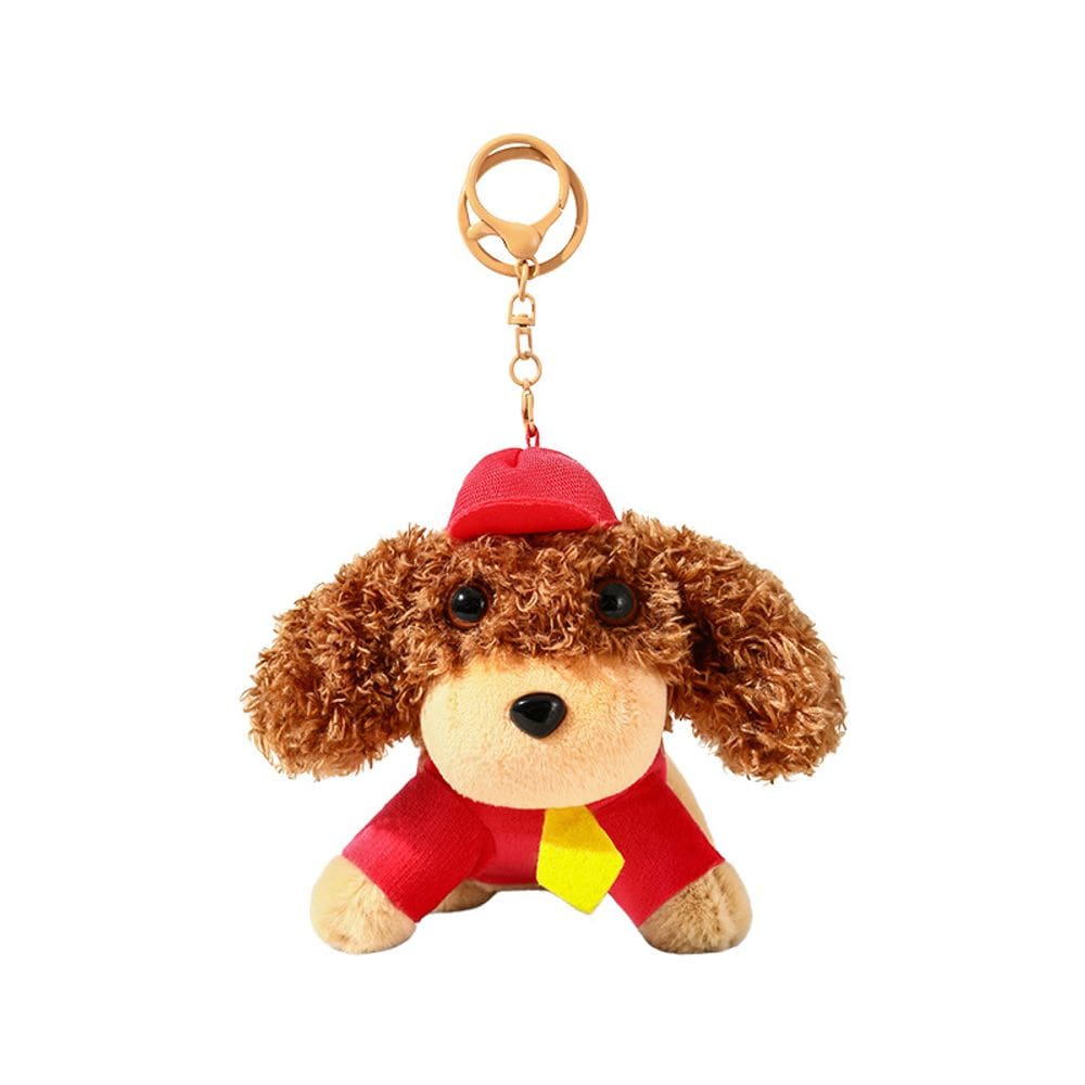 Chaveiro de pelúcia de pelúcia para cães de pelúcia fofo para amantes de cães