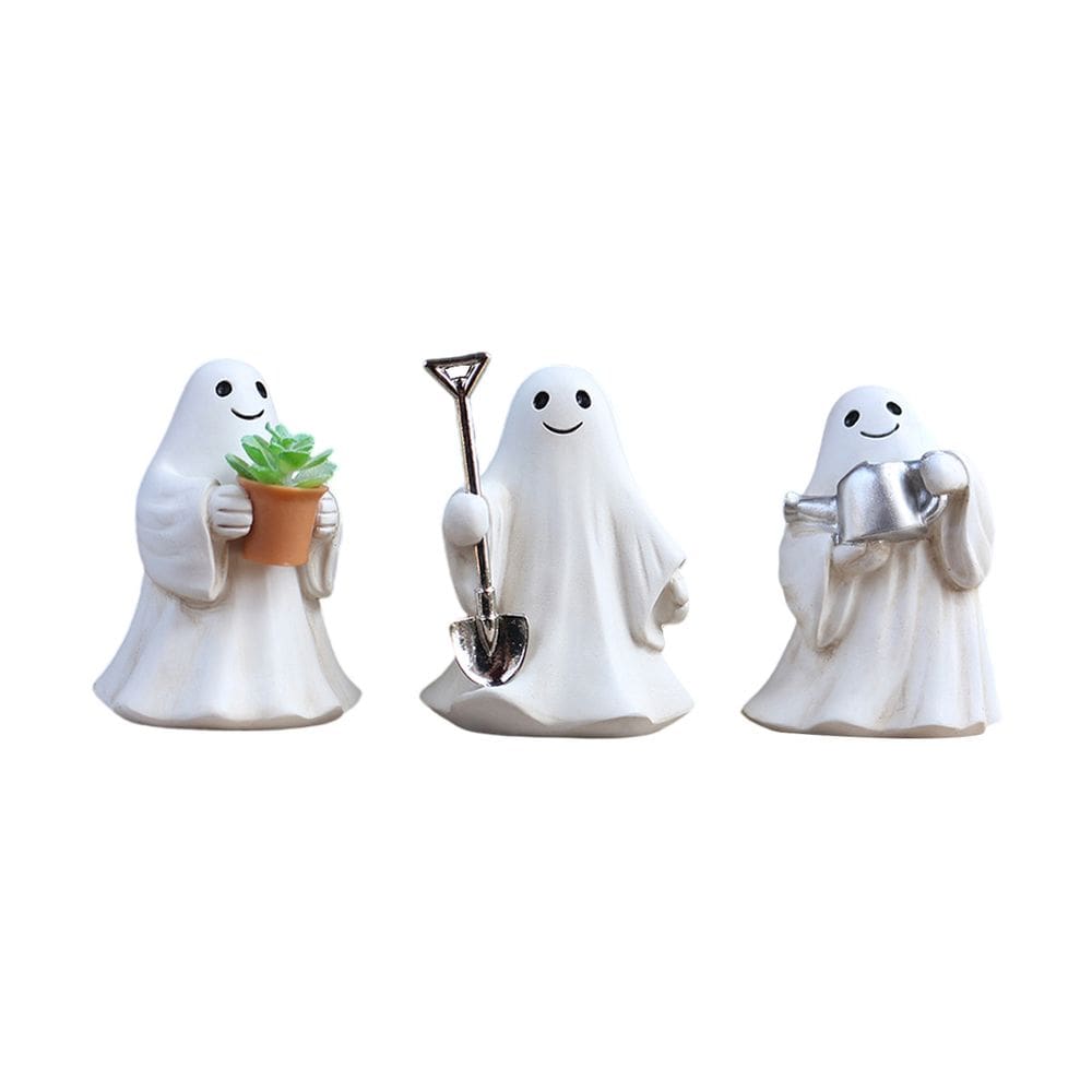 Conjunto de estátuas Garden Ghost para decoração de jardim - 3 peças