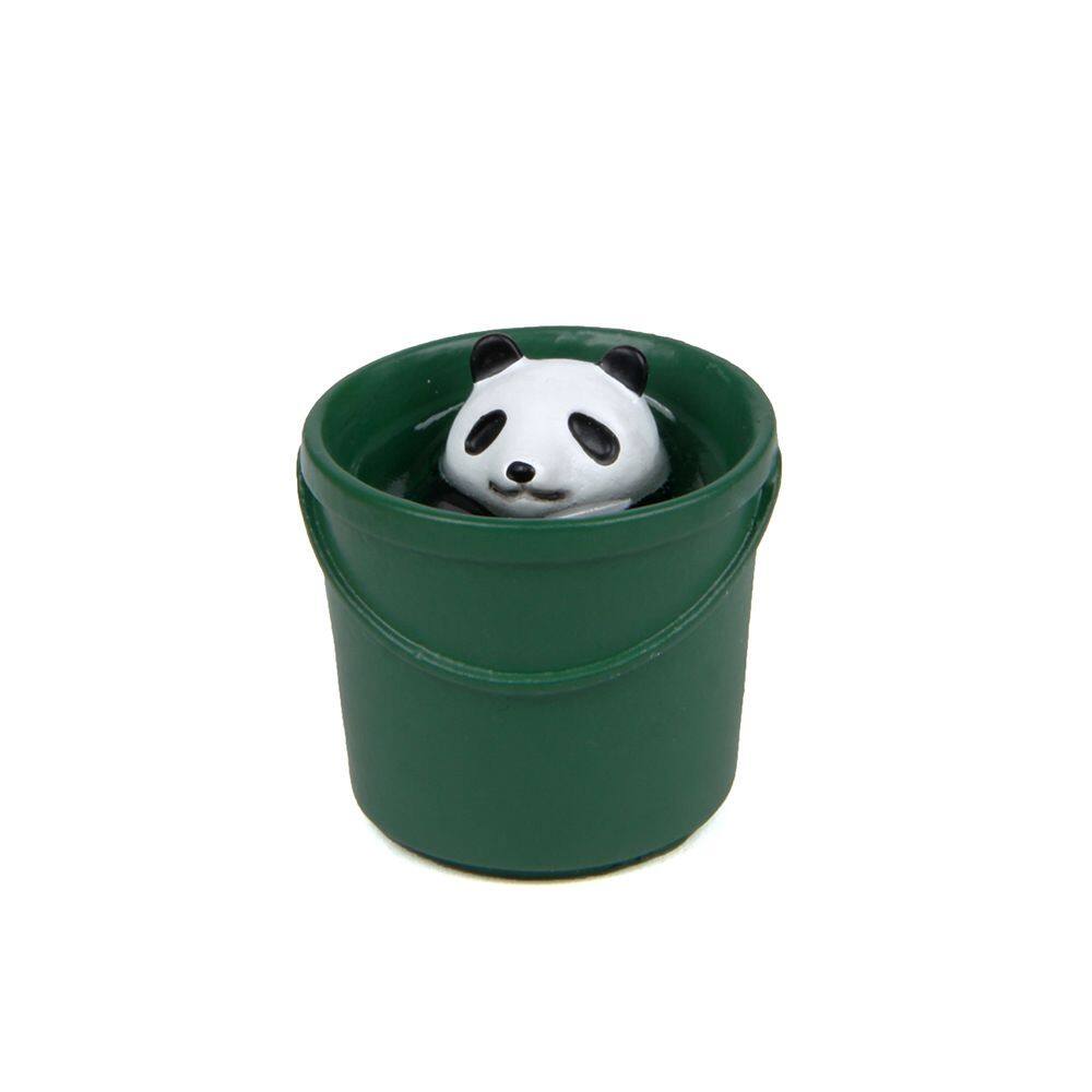Decoração de jardim Adorável panda em resina de balde 3 × 2,8 cm
