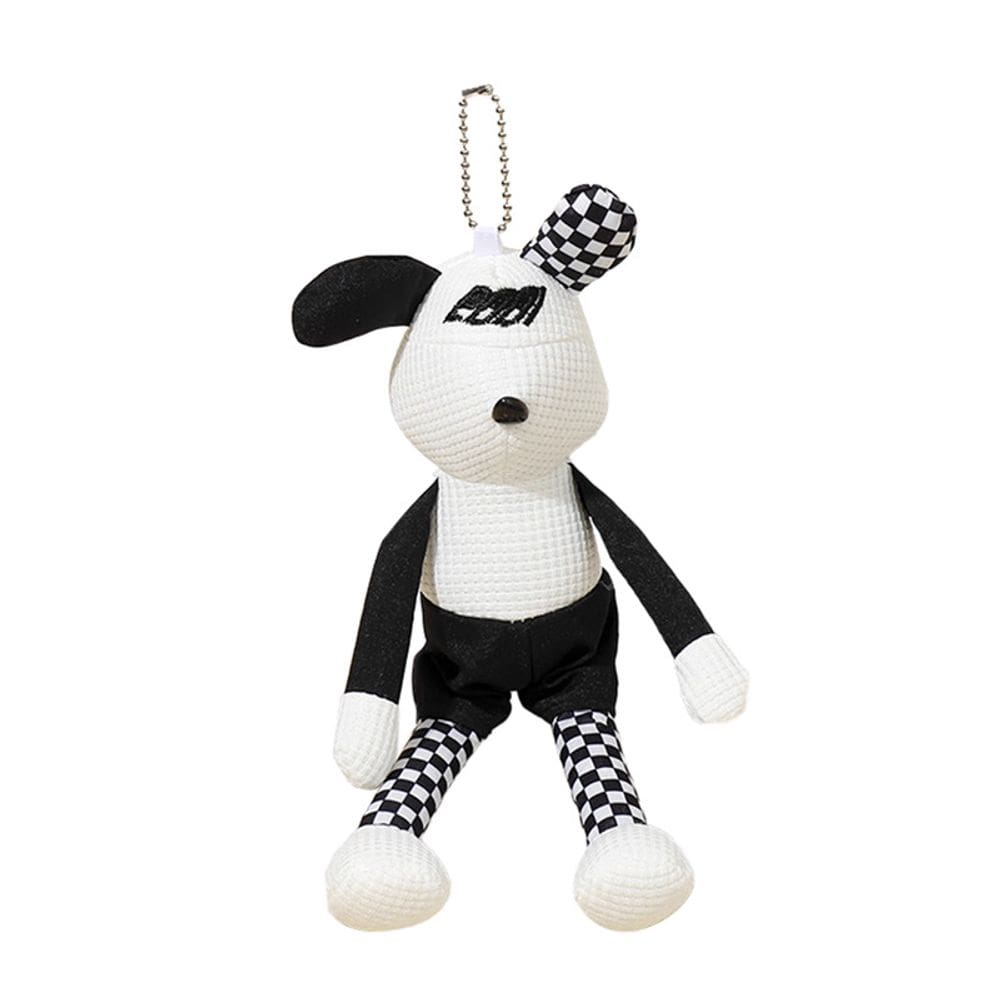 Chaveiro de pelúcia Checkerboard Bunny para mulheres e homens