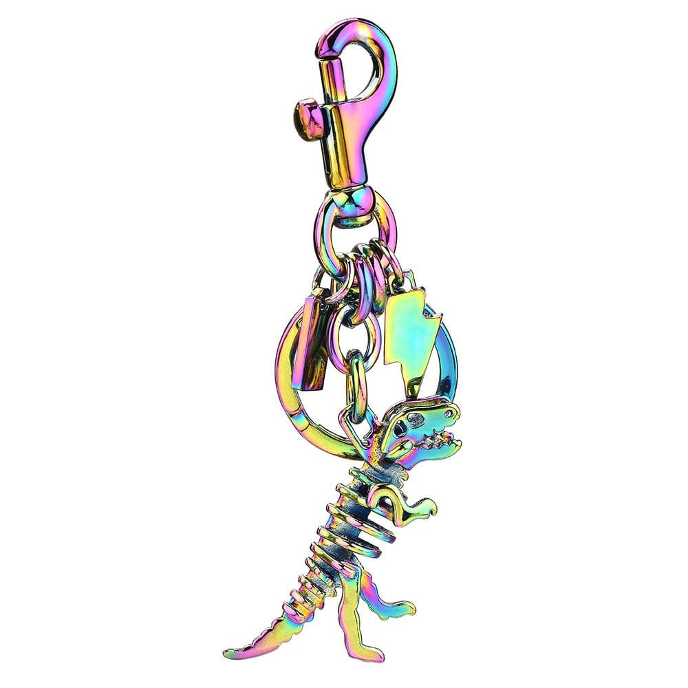 Chaveiro Rainbow Dinosaur Skeleton Metal Alloy 5,5-12 cm
