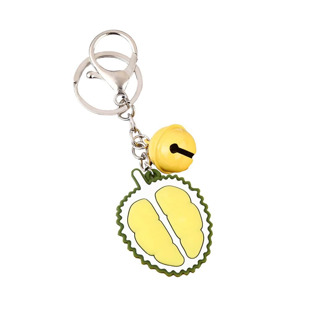 Chaveiro Durian Fruit Cute Cartoon PVC Soft Rubber Chaveiro