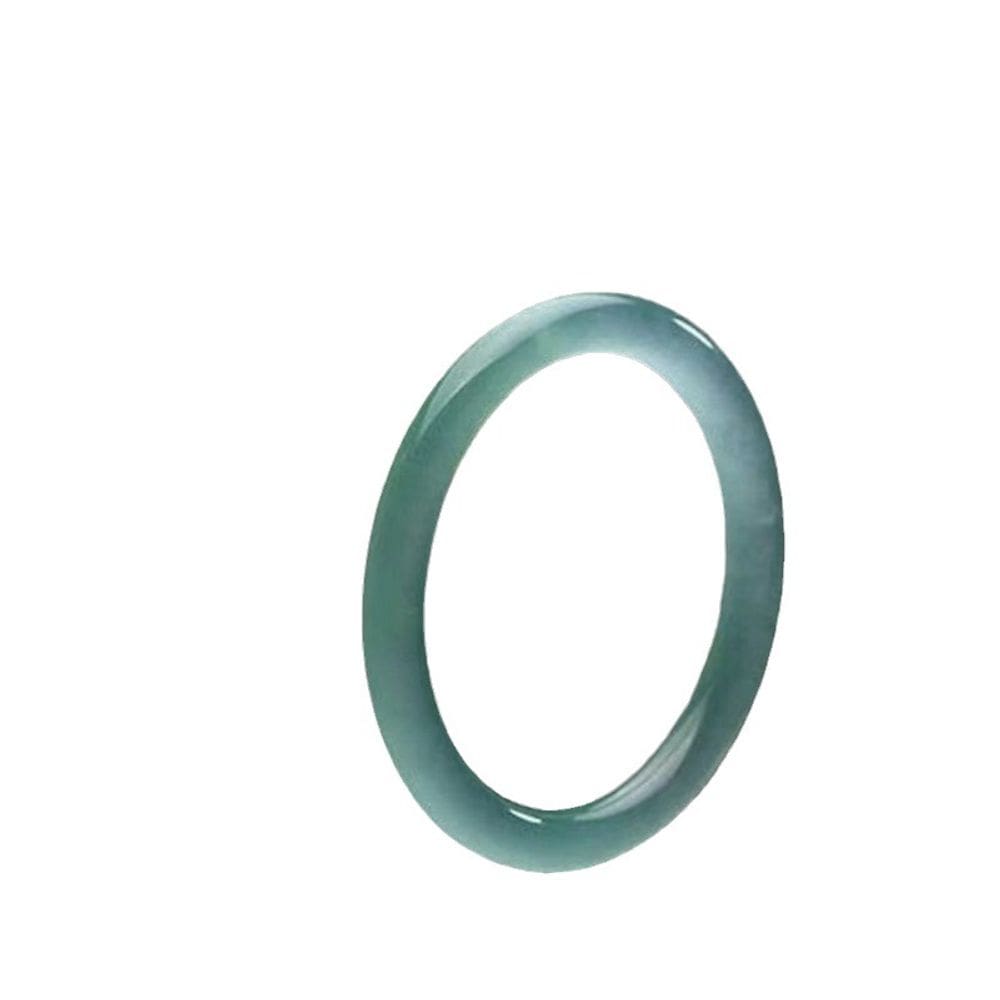 Pulseira de jade de gelo birmanesa para mulheres, jadeit verde redondo fino