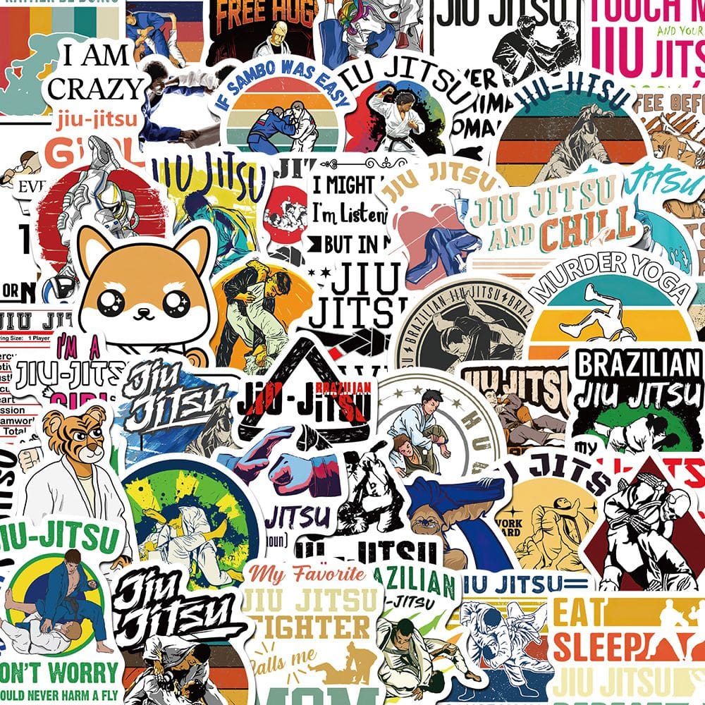 Adesivos de judô Martial Arts, decalques de vinil à prova d`água, 50 unidades