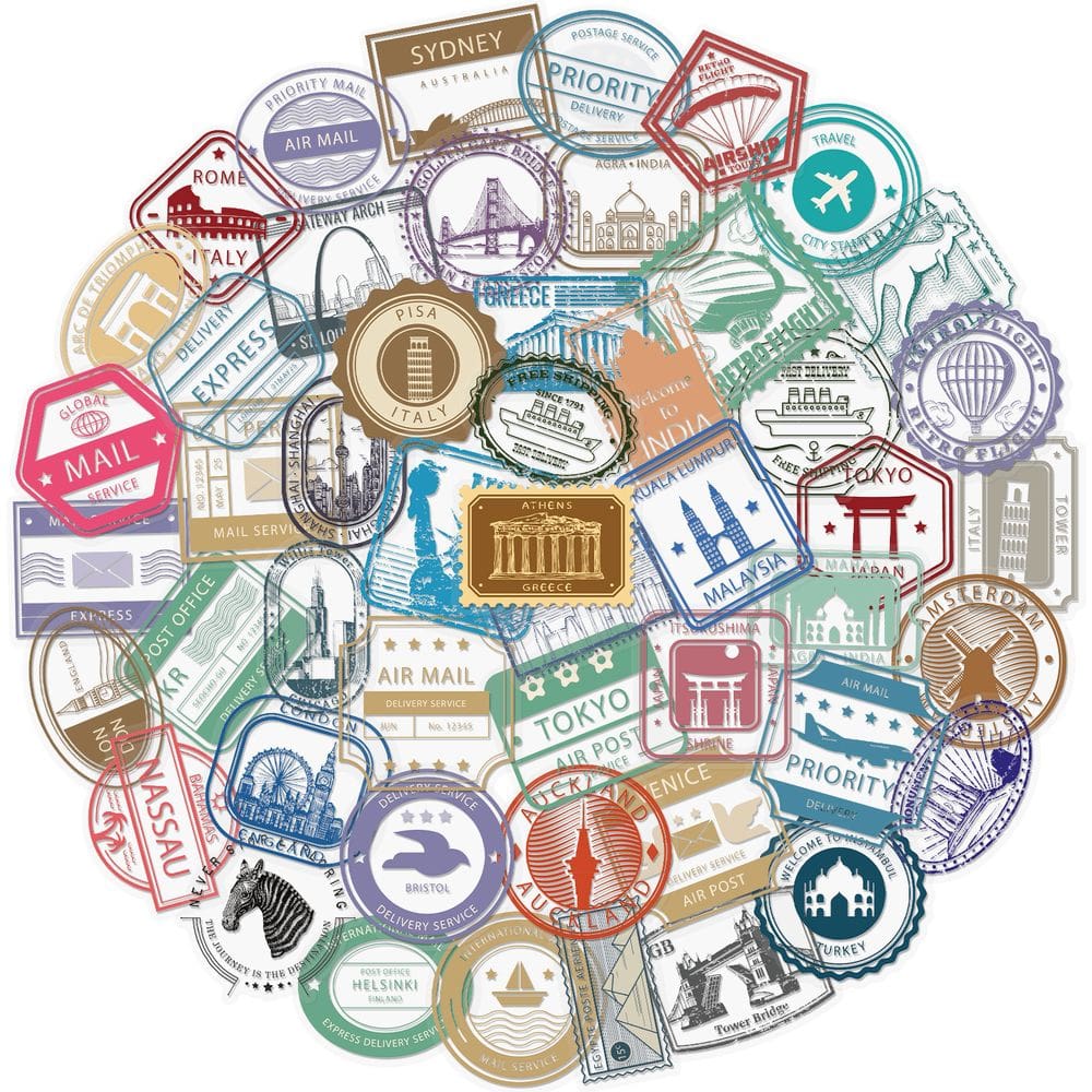 Adesivos, selo transparente, 50 peças de PET, impermeáveis para adultos