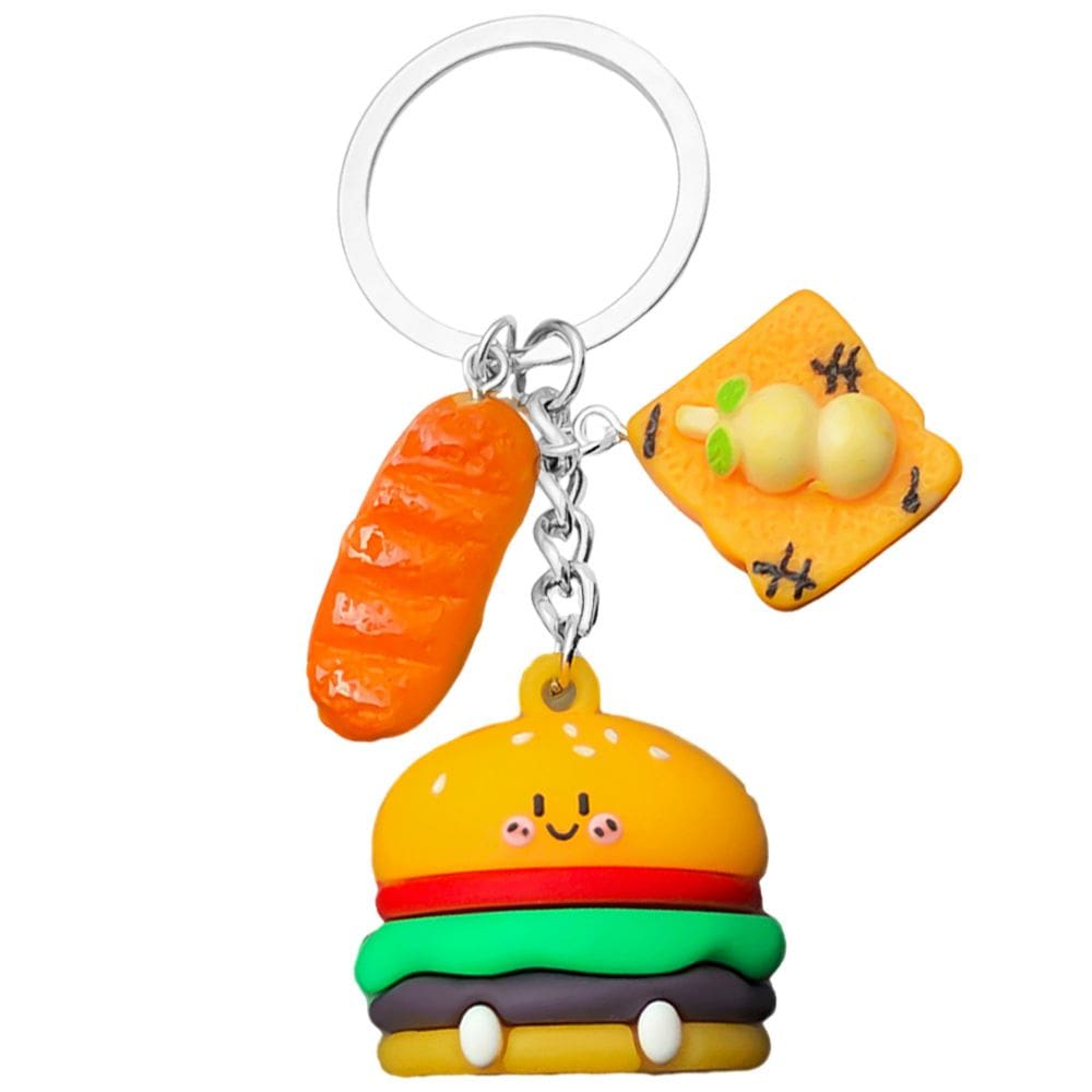 Chaveiro Creative Burger and Bread para mulheres e homens