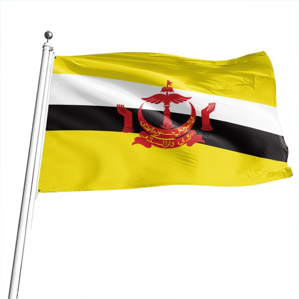 Bandeira de poliéster premium Brunei 150x90cm 3x5 pés