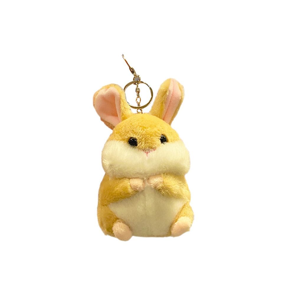 Chaveiro de pelúcia Cute Bunny Hamster Soft Fluffy Chaveiro