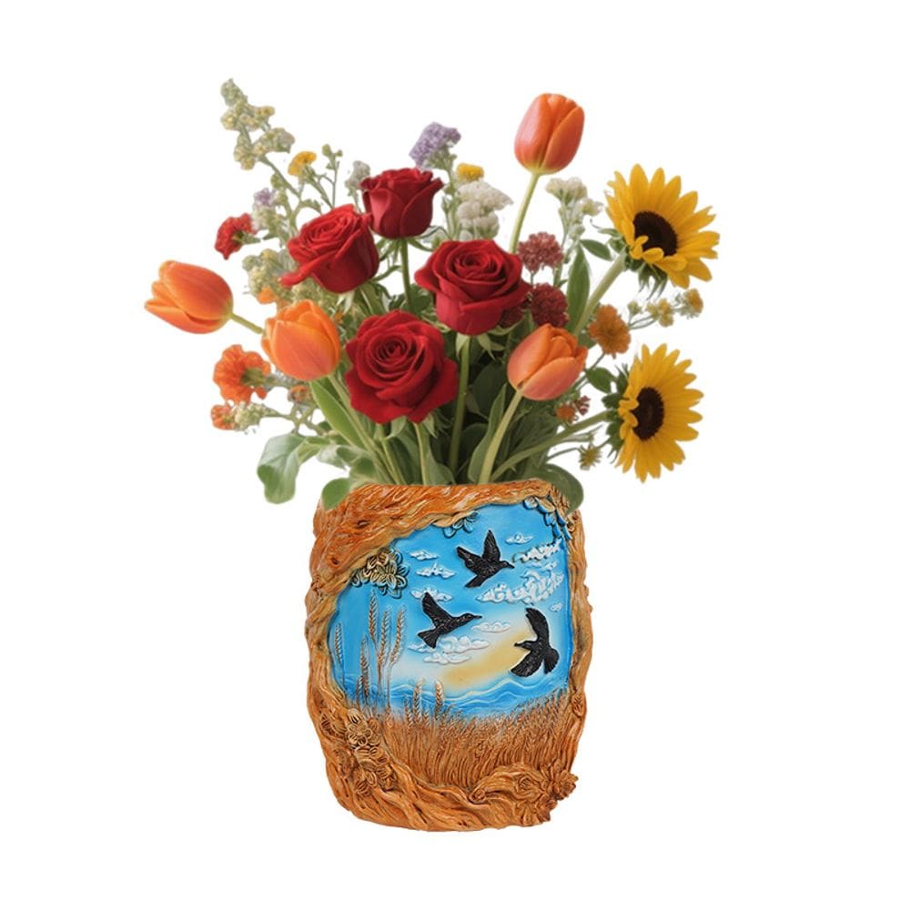 Vaso de flores em resina inspirada em Van Gogh Starry Sky Design 450g