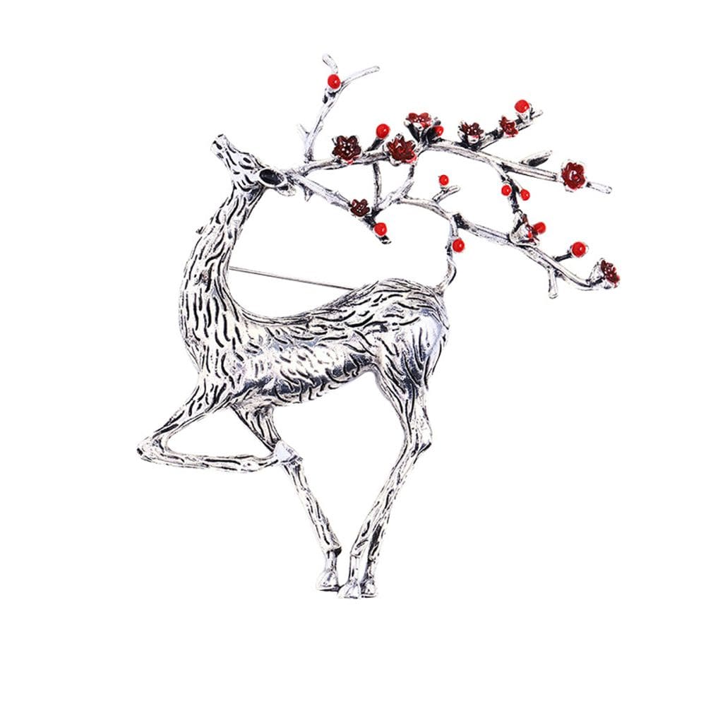 Alfinetes de broche Vintage Deer Antler Branch Design Alloy