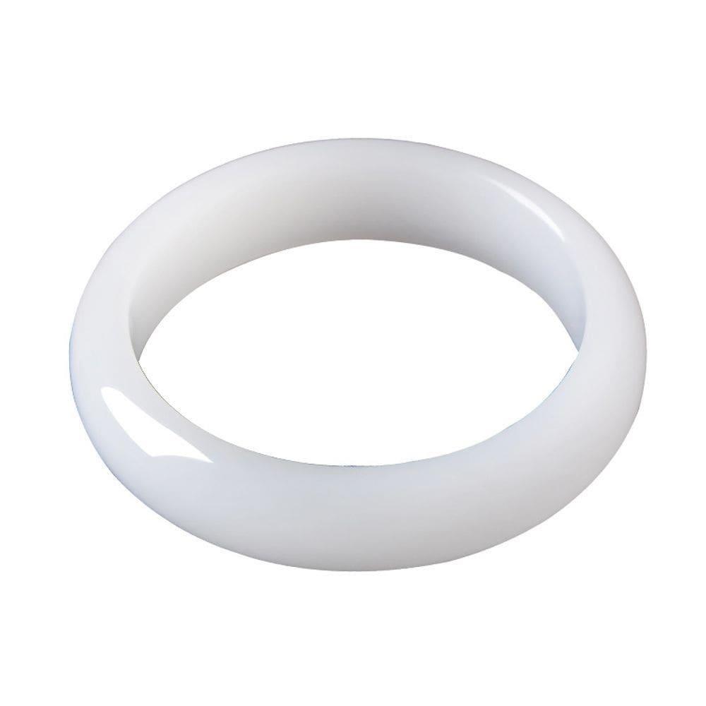 Pulseira de jade branco para mulheres, pulseira redonda de 58-60 mm polida