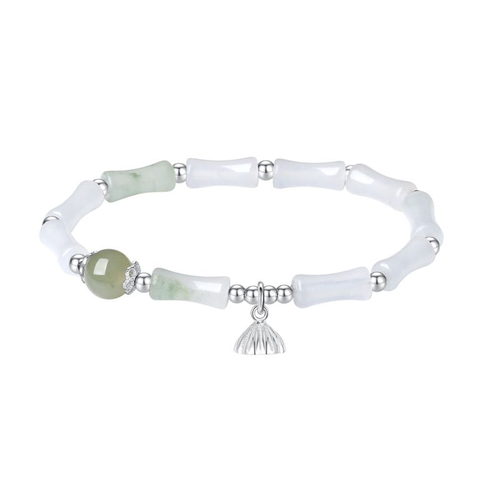 Pulseira Nephrite Jade e prata S925 para mulheres