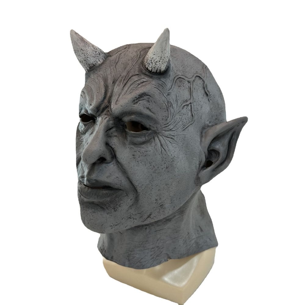Máscara facial Demon Devil Horn Bull Horns Resina 20x27cm 180g