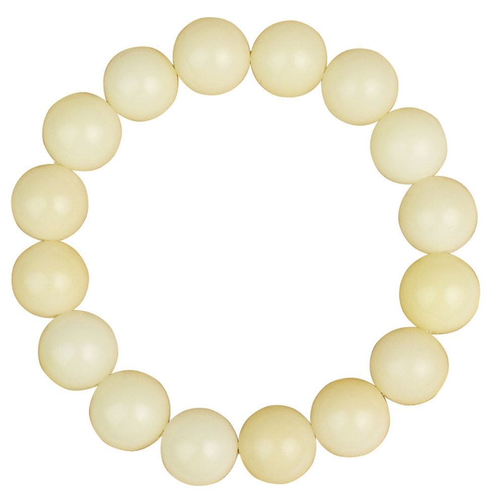 Pulseira dourada branca Bodhi Root 12mm Beads unissex