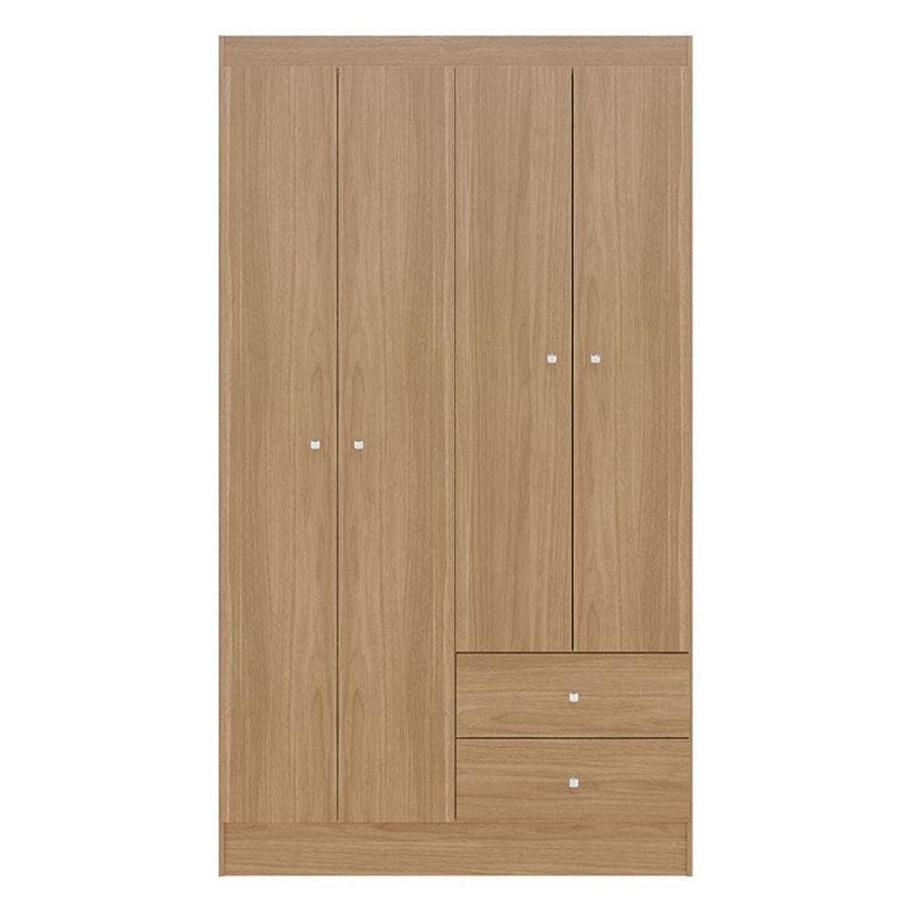 Guarda Roupa Solteiro Versa 4 Portas Freijó Fosco - Kits Parará