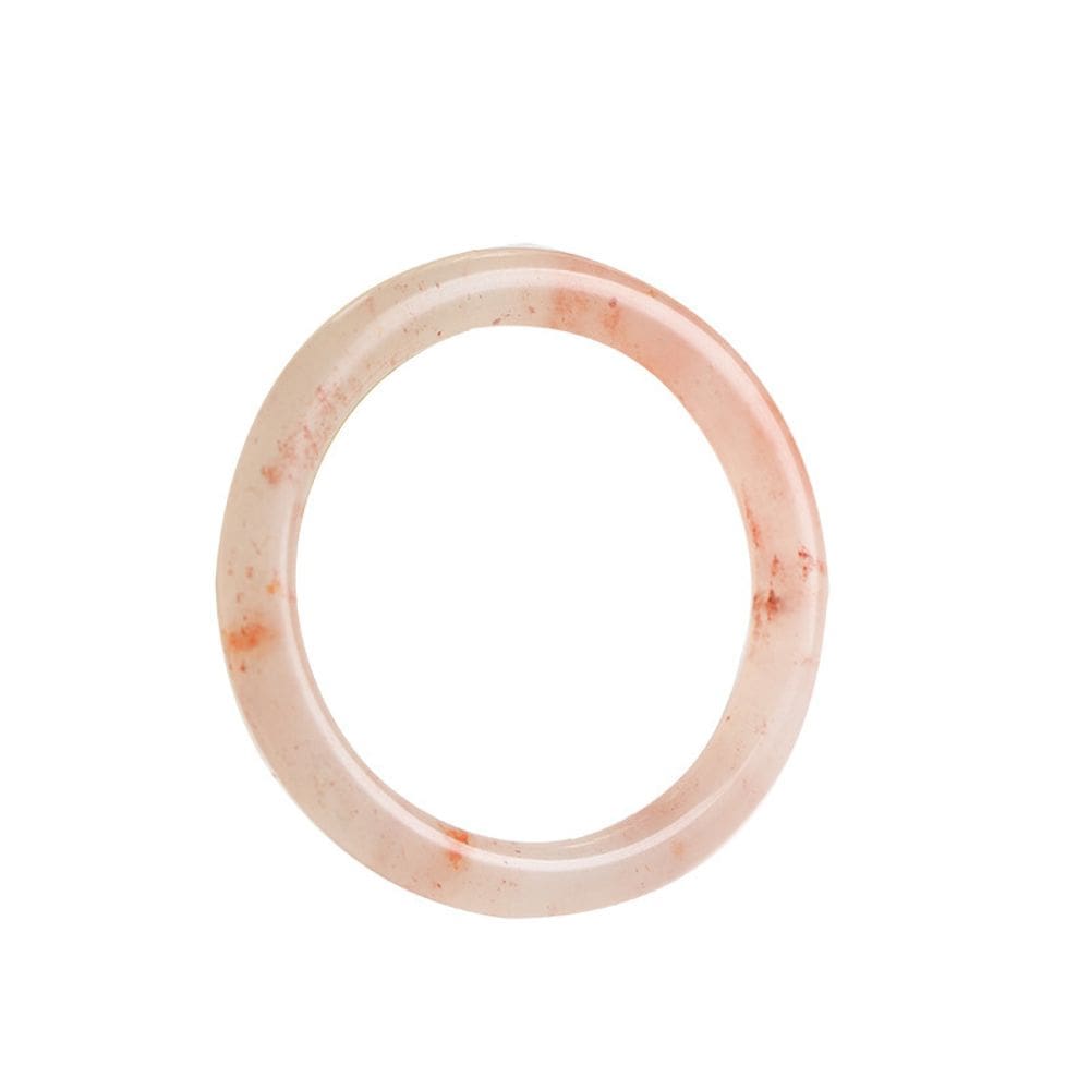 Pulseira de jade rosa para mulheres em tom de flor de cerejeira