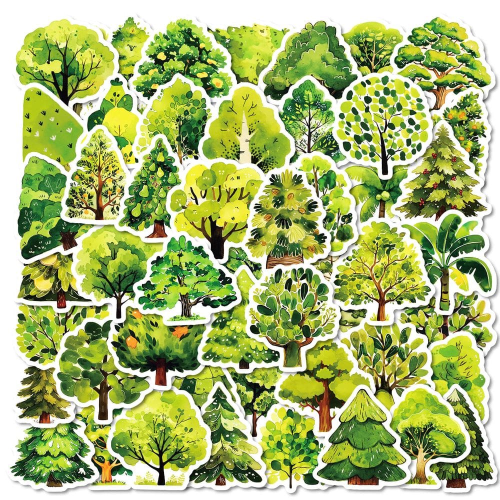 Adesivos e decalques de vinil Forest Animal, 50 unidades à prova d`água