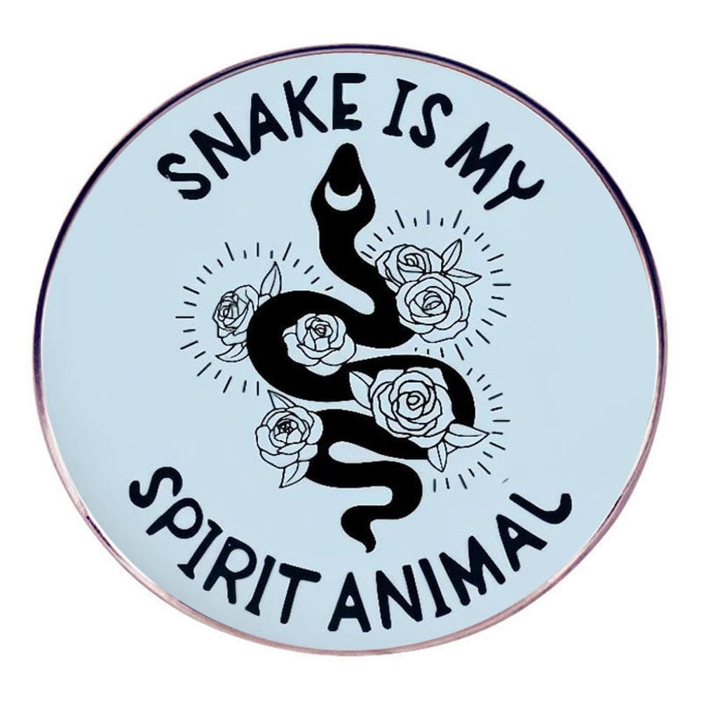 Broche Pins Snake Is My Spirit Animal Letter Design Alloy