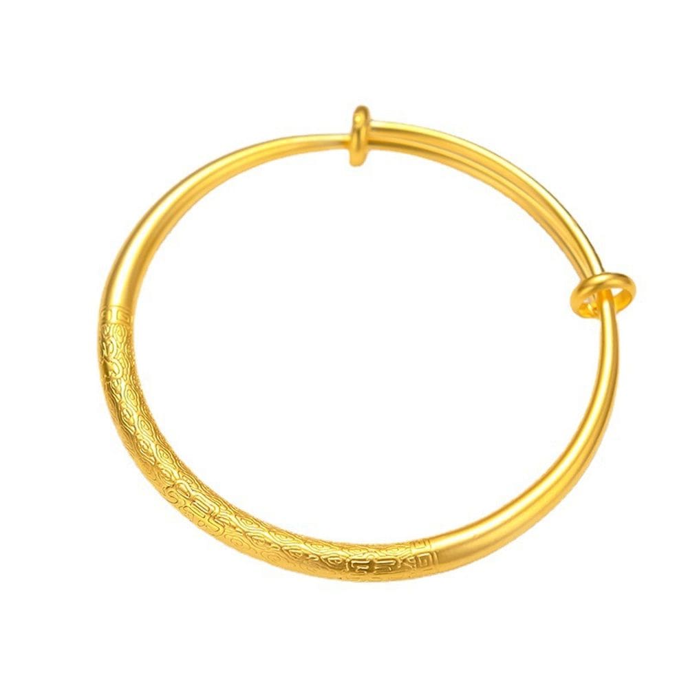 Pulseira de cobre banhado a ouro ajustável para mulheres
