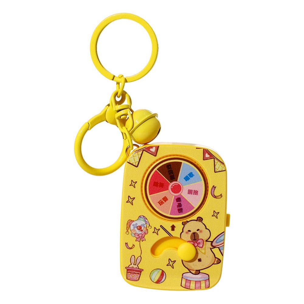 Chaveiro Creative Pet, brinquedo giratório iluminado com tema de animal de estimação, Capivara