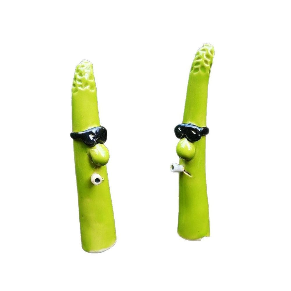 Estátuas de jardim, figuras engraçadas de resina de espargos, 9 cm