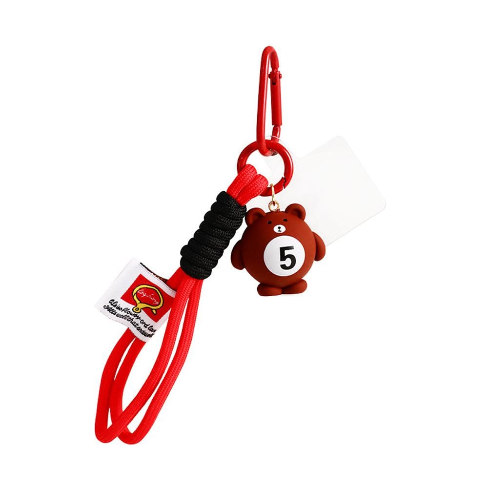 Chaveiro Cartoon Bear Snooker Ball Style para meninos e meninas