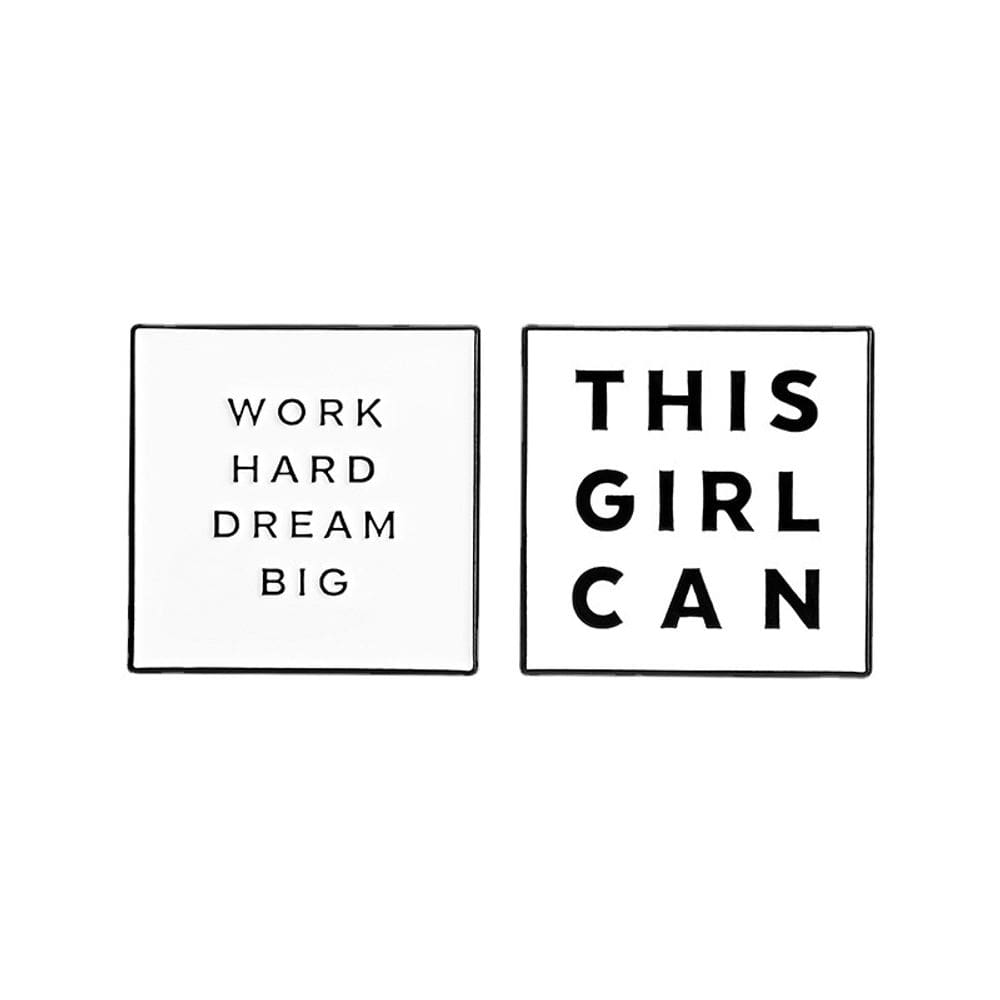 Broche This Girl Can Motivational Quote Lapel Pin Alloy
