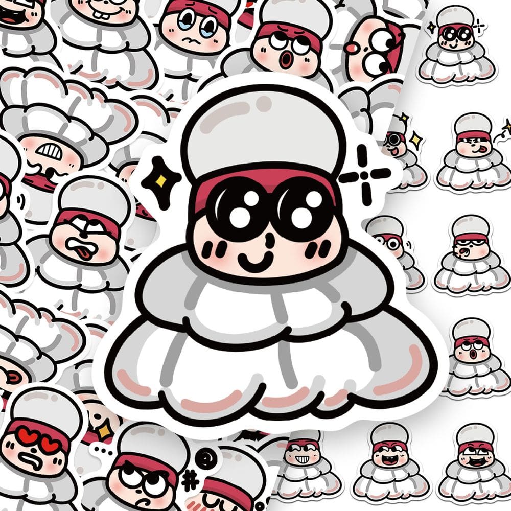 Conjunto de adesivos de vinil impermeáveis para badminton, 50 unidades