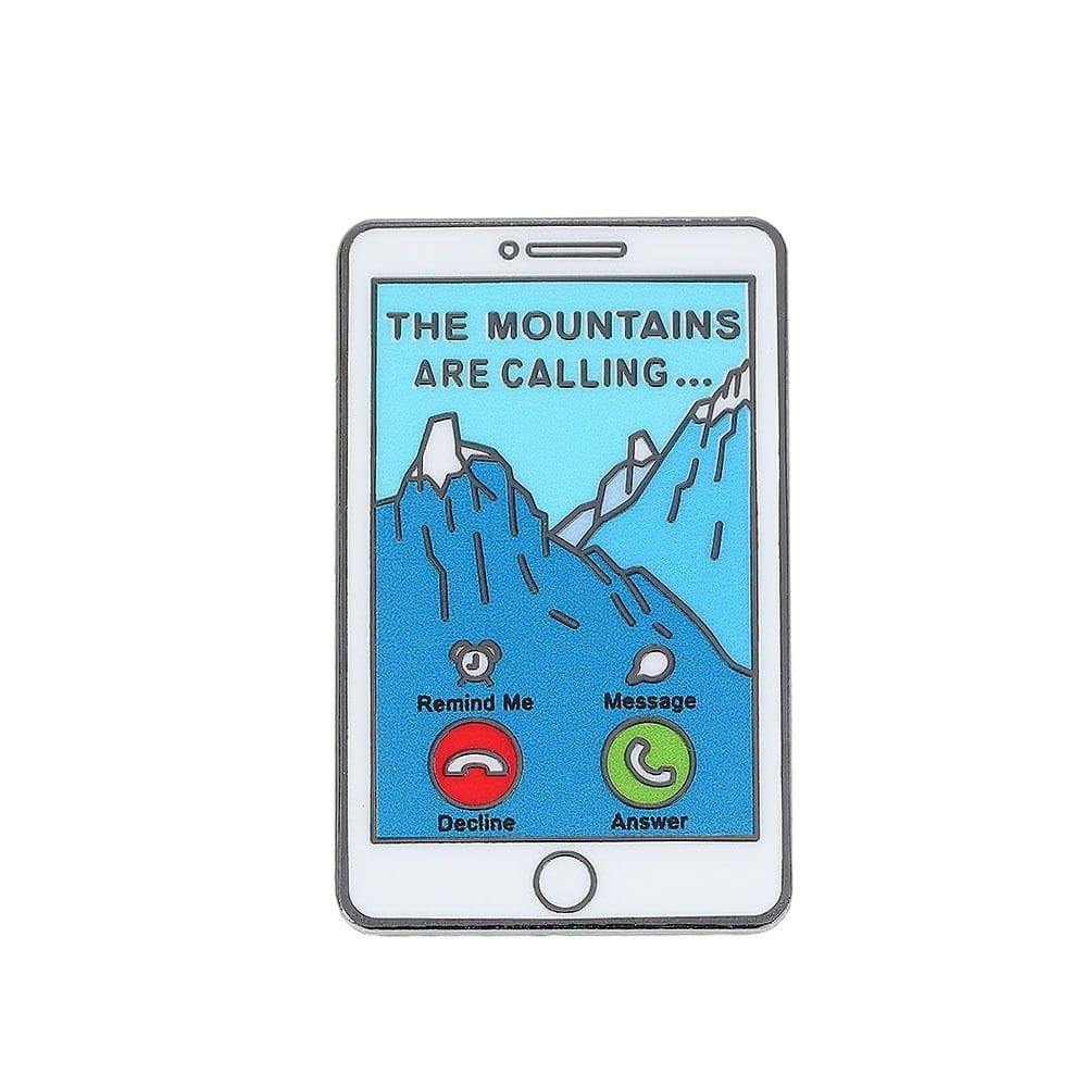Brooch Pin Alloy Mountains está chamando a Creative Phone Screen