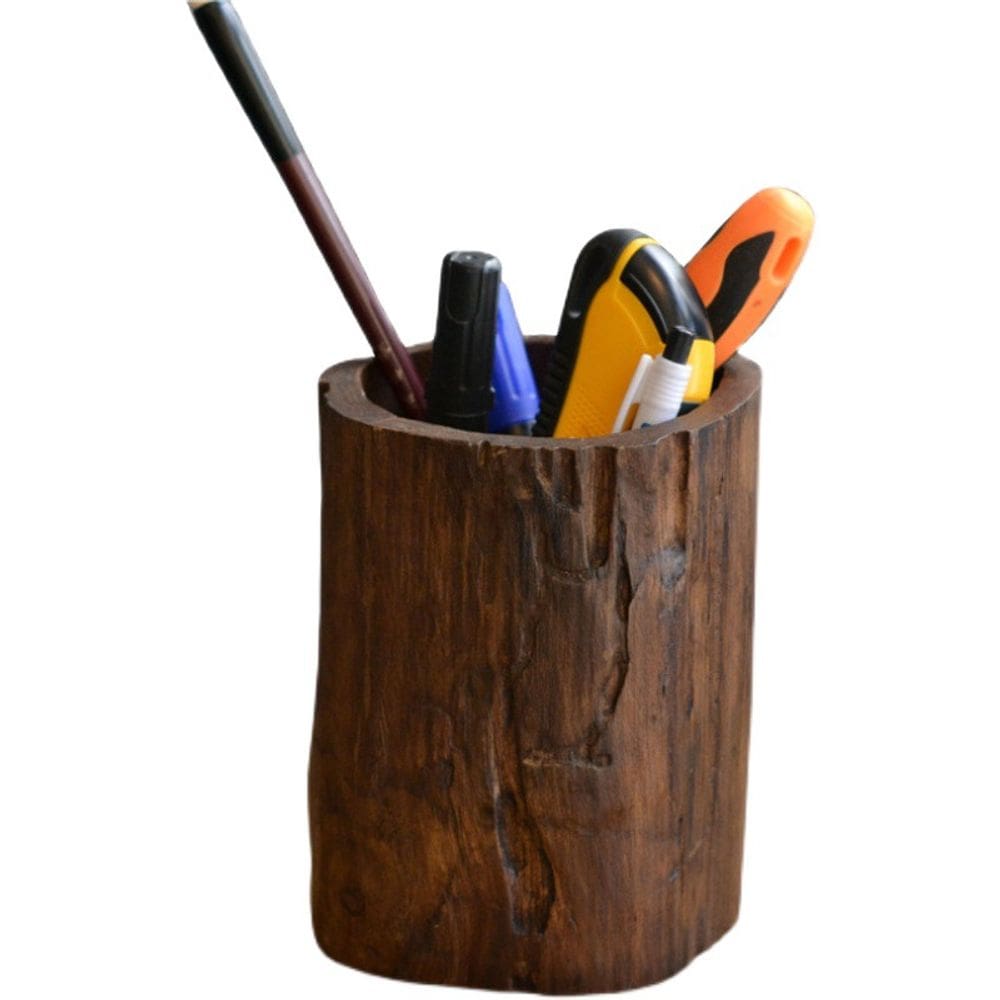 Porta-canetas Porta-lápis Pen Pot Desktop Organizer Wood