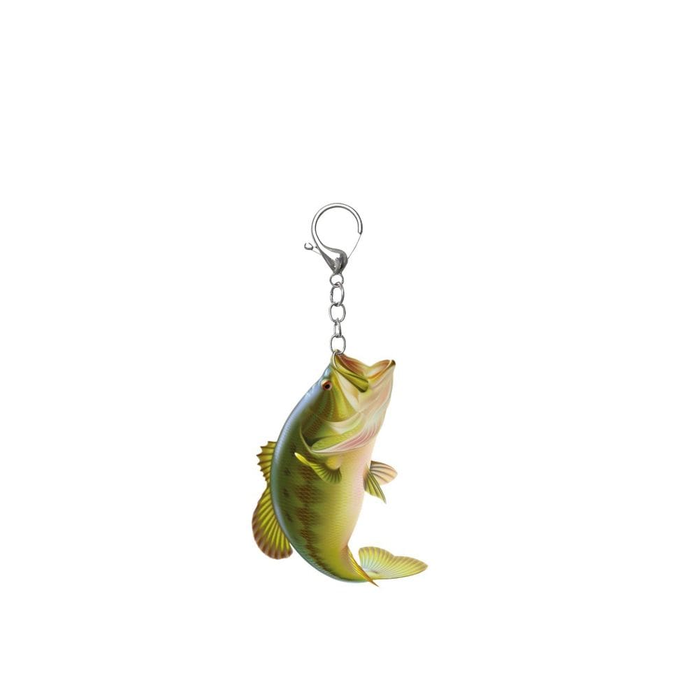 Chaveiro Creative Acrylic Bass Fish de 10 cm para amantes da pesca