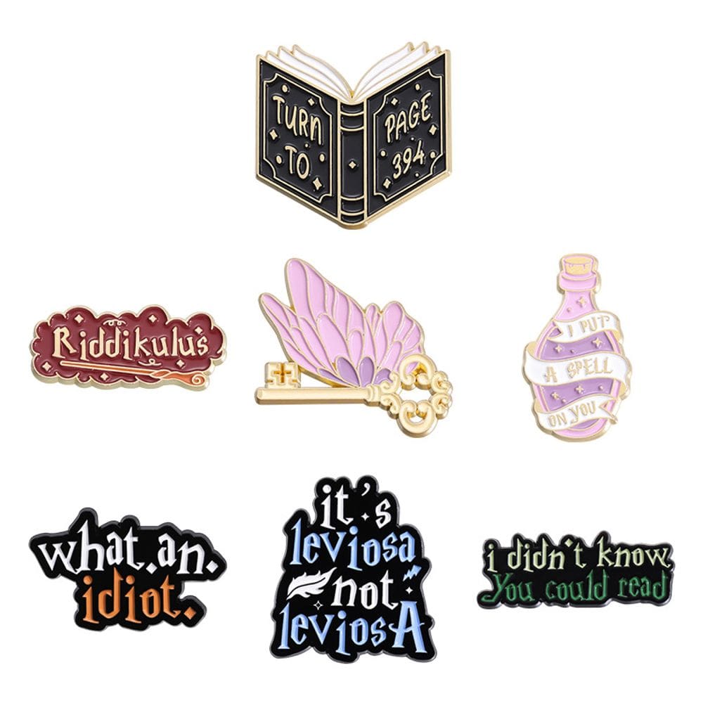 Conjunto de broches Creative Book Theme Enamel Alloy