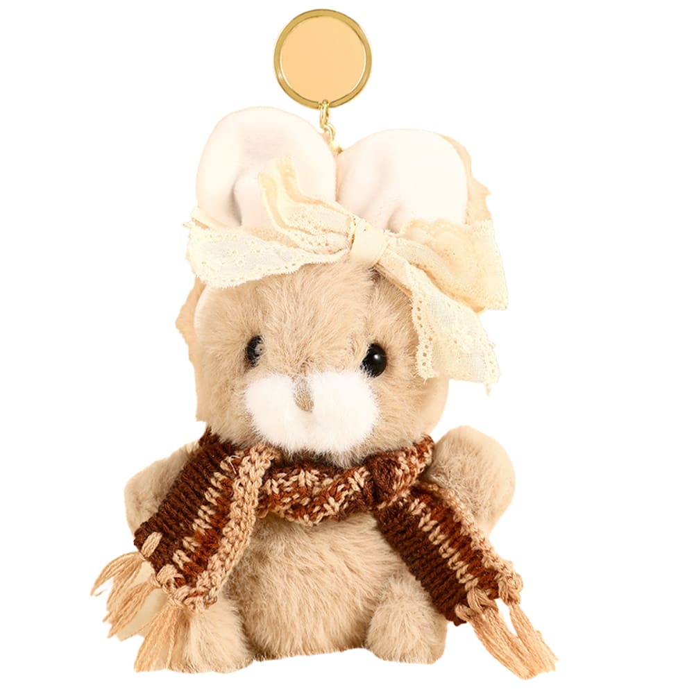 Chaveiro de pelúcia, coelhinho fofo para mulheres e meninas - 12,5 cm