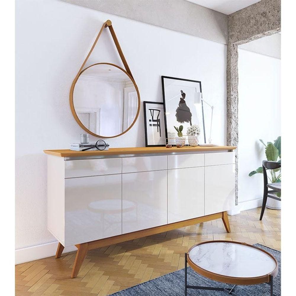 Aparador Para Sala Buffet Ambiente Classic Com Gaveta Off White Nature - Imcal