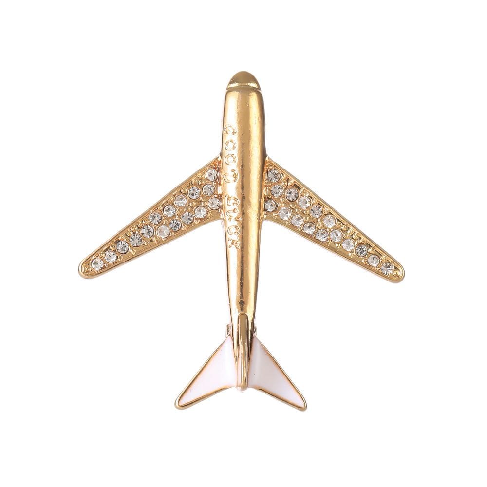 Alfinetes de broche Elegant Airplane Luxury Alloy Lapel