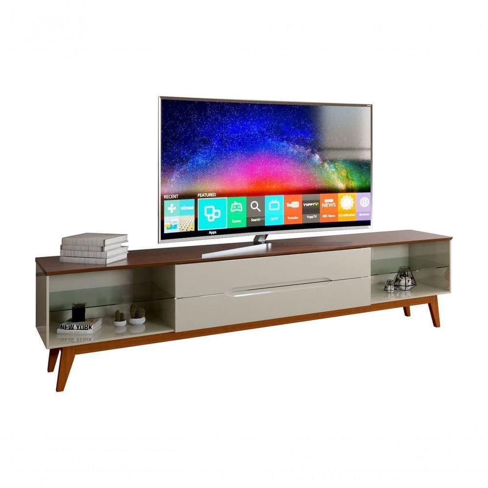 Rack Para Tv Limit Off White Com Freijó - Moveisaqui