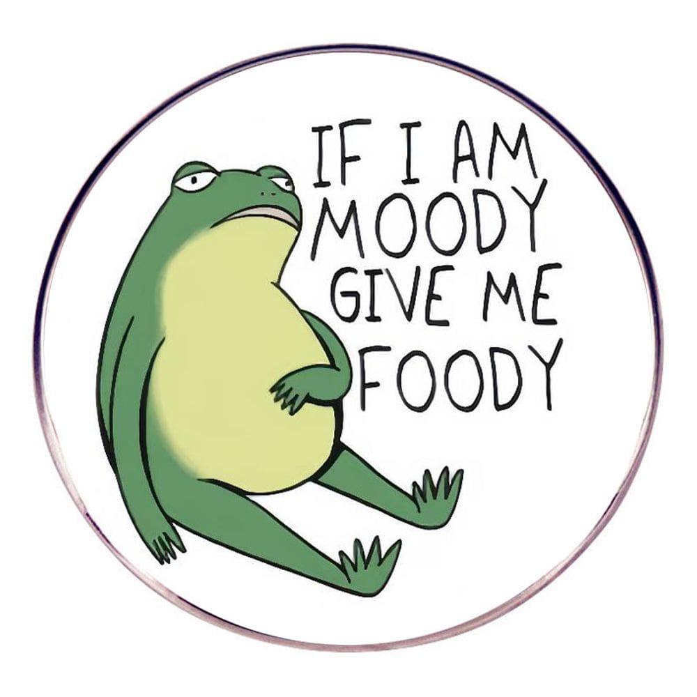 Broche Pin Funny Frog, blusa de desenho animado, alfinetes de liga leve de 3 x 3 cm