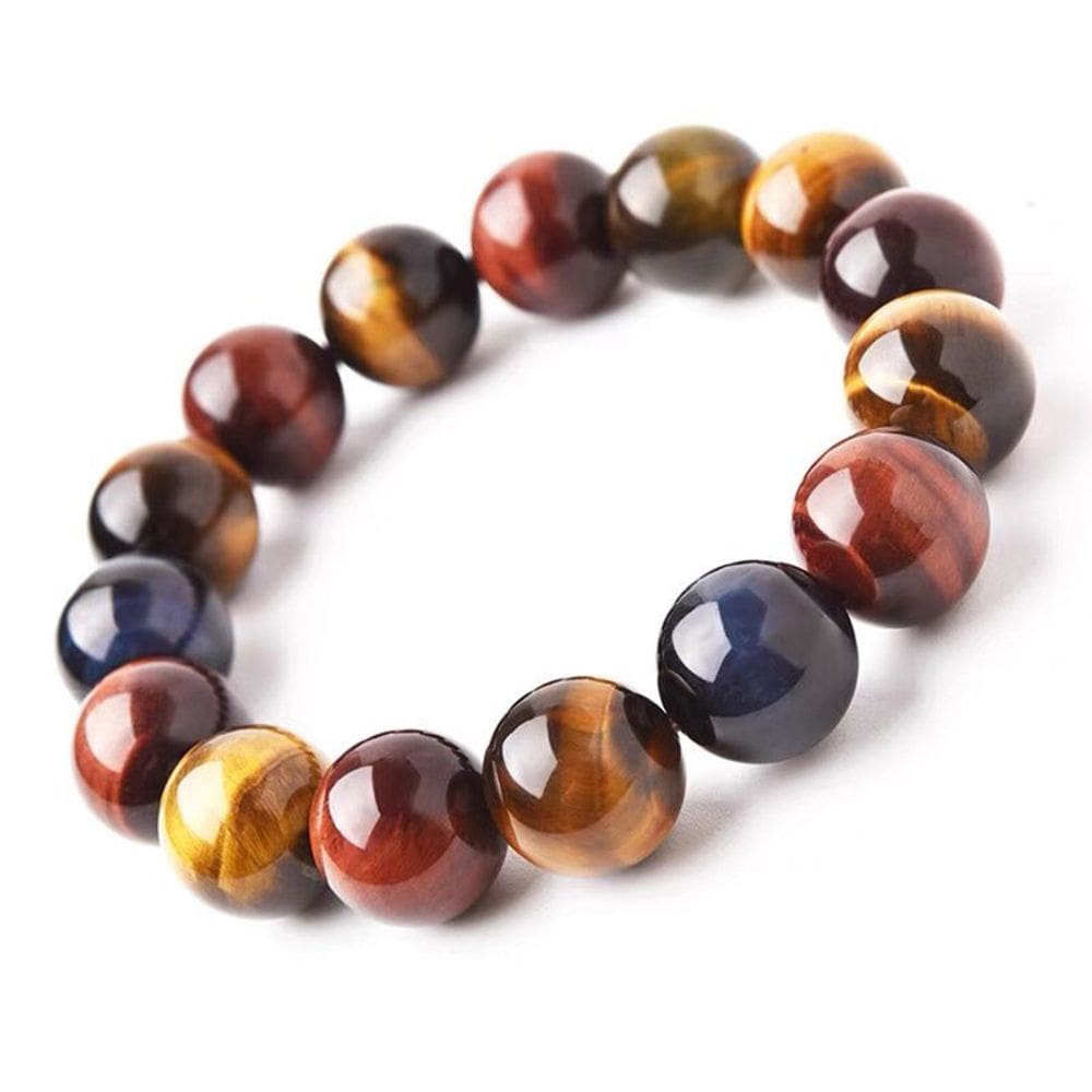 Pulseira natural multicolorida olho de tigre para homens e mulheres