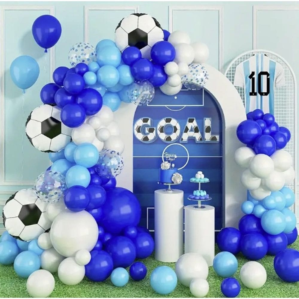 Kit Balloon Arch, tema de futebol, 99 unidades com balões de alumínio