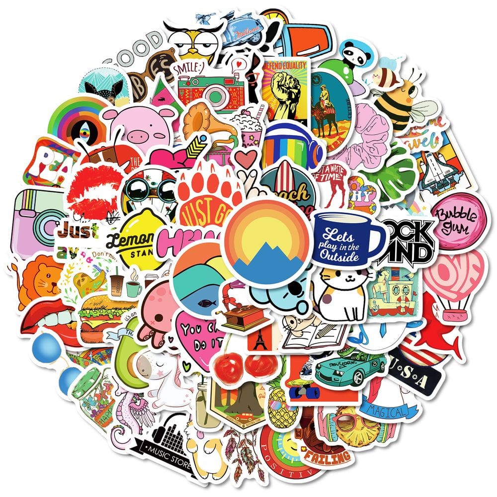 Pacote de adesivos Creative Cute & Fresh Doodle, 50 unidades