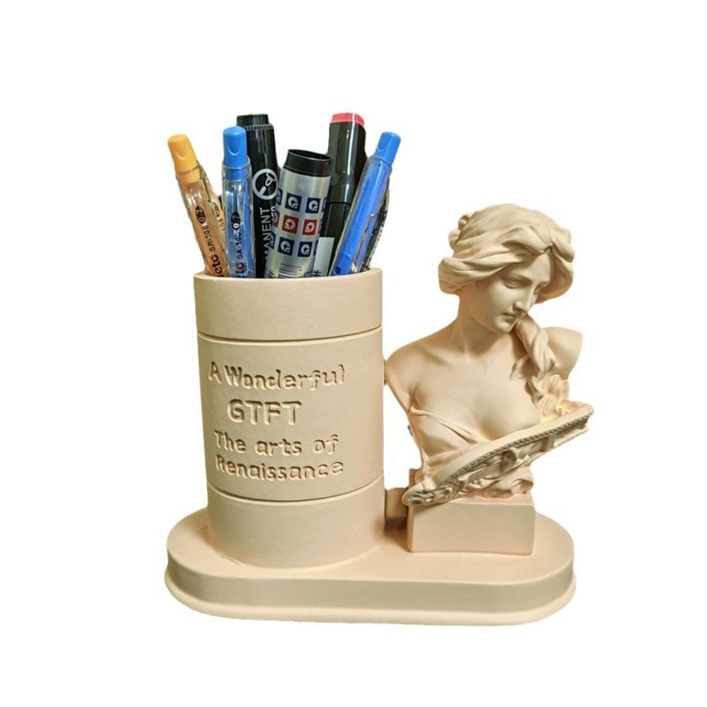 Porta-canetas de resina Porta-lápis Pen Pot Desktop Organizer