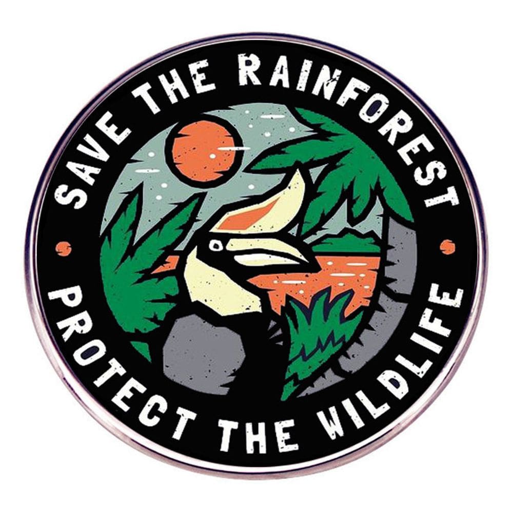 Broche Pin Save the Rainforest Wildlife Protection Alloy