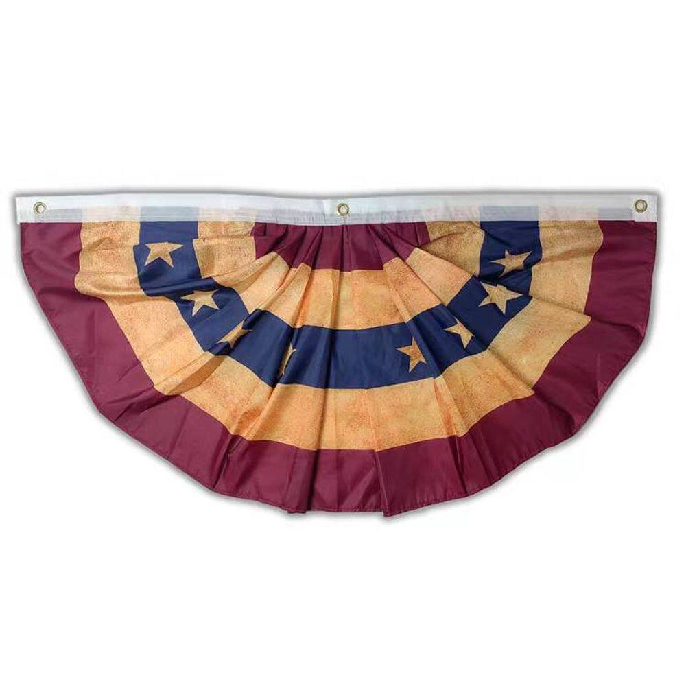 Tapete de poliéster vintage Half Fan American Flag 45x90cm