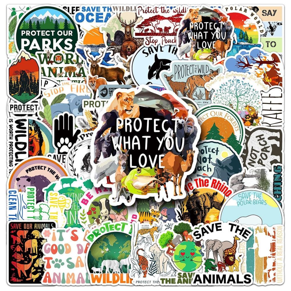 Adesivos de proteção animal, 50 unidades, ecológicos, impermeáveis