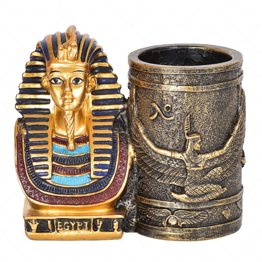 Porta-canetas Egyptian Pharaoh Design Plastic 10,5 x 5,2 x 9,5 cm