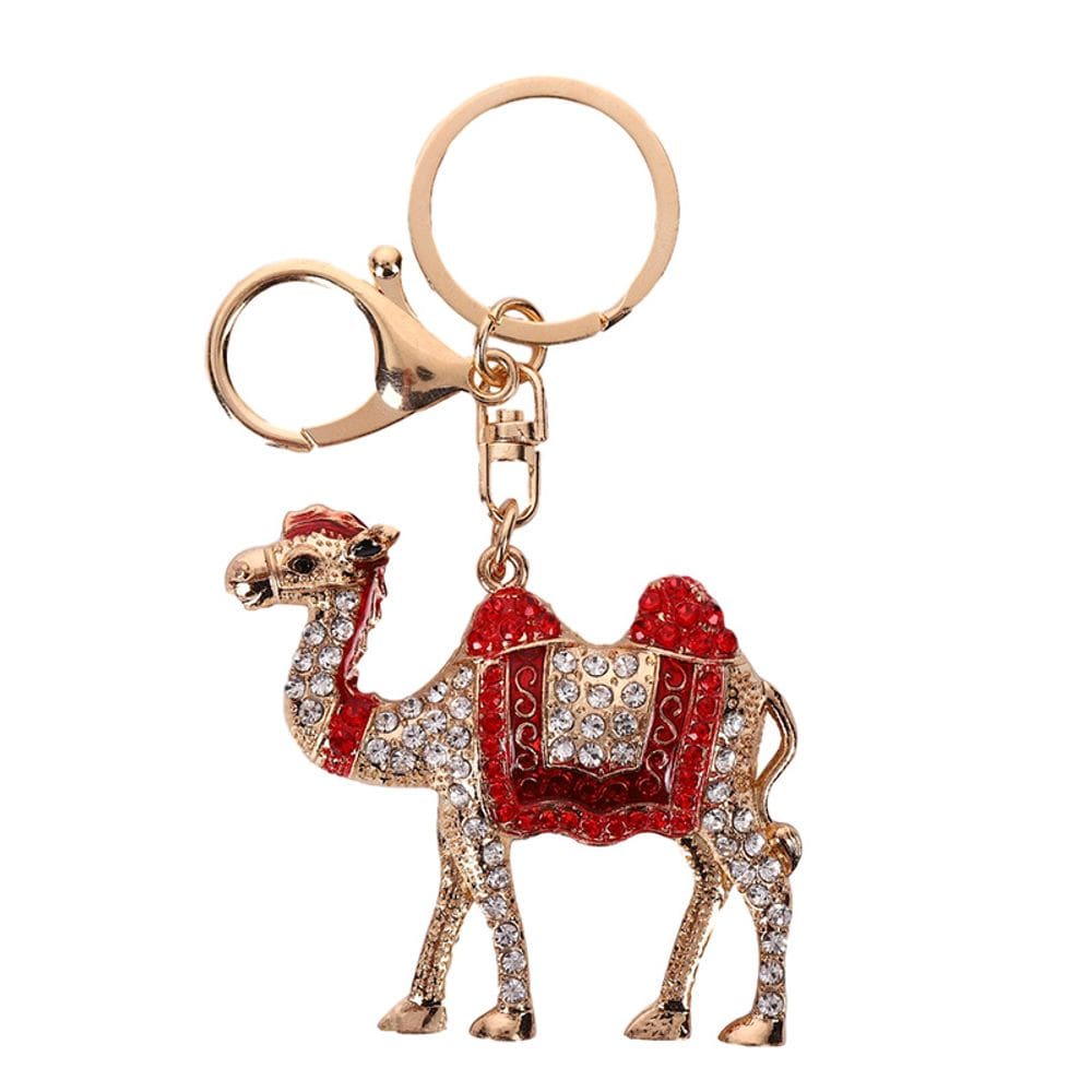 Chaveiro Crystal Camel Luxury Alloy Animal Key para mulheres e homens