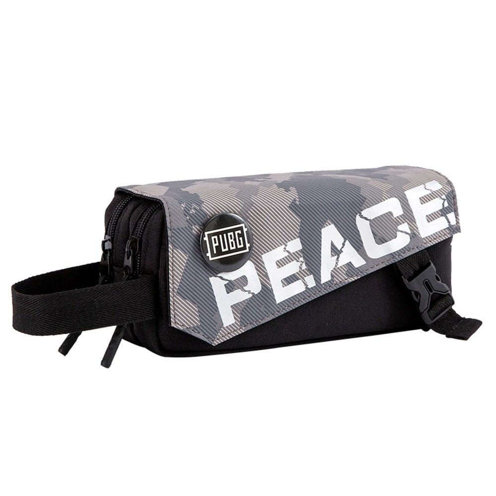 Estojo de lápis com design de camuflagem e tela de grande capacidade