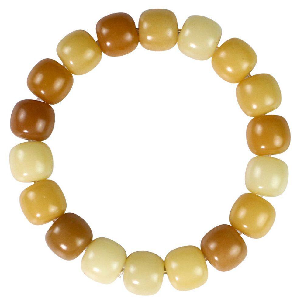 Pulseira Bodhizi Barrel Bead feita à mão 11x12mm unissex