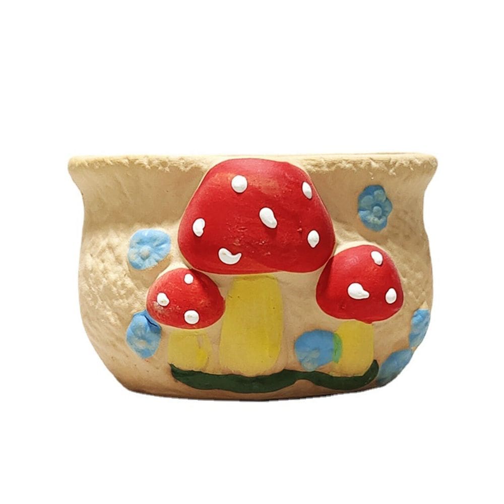 Vaso de flores, desenho animado, cogumelo, cerâmica, estilo coreano criativo, H