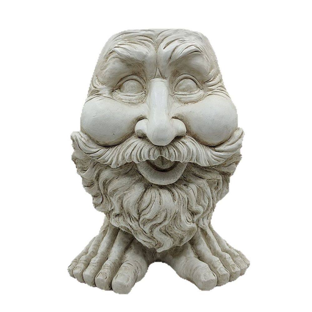 Flowerpot Funny Face Sculpture Resin Cartoon Head 1 kg 33,5 cm